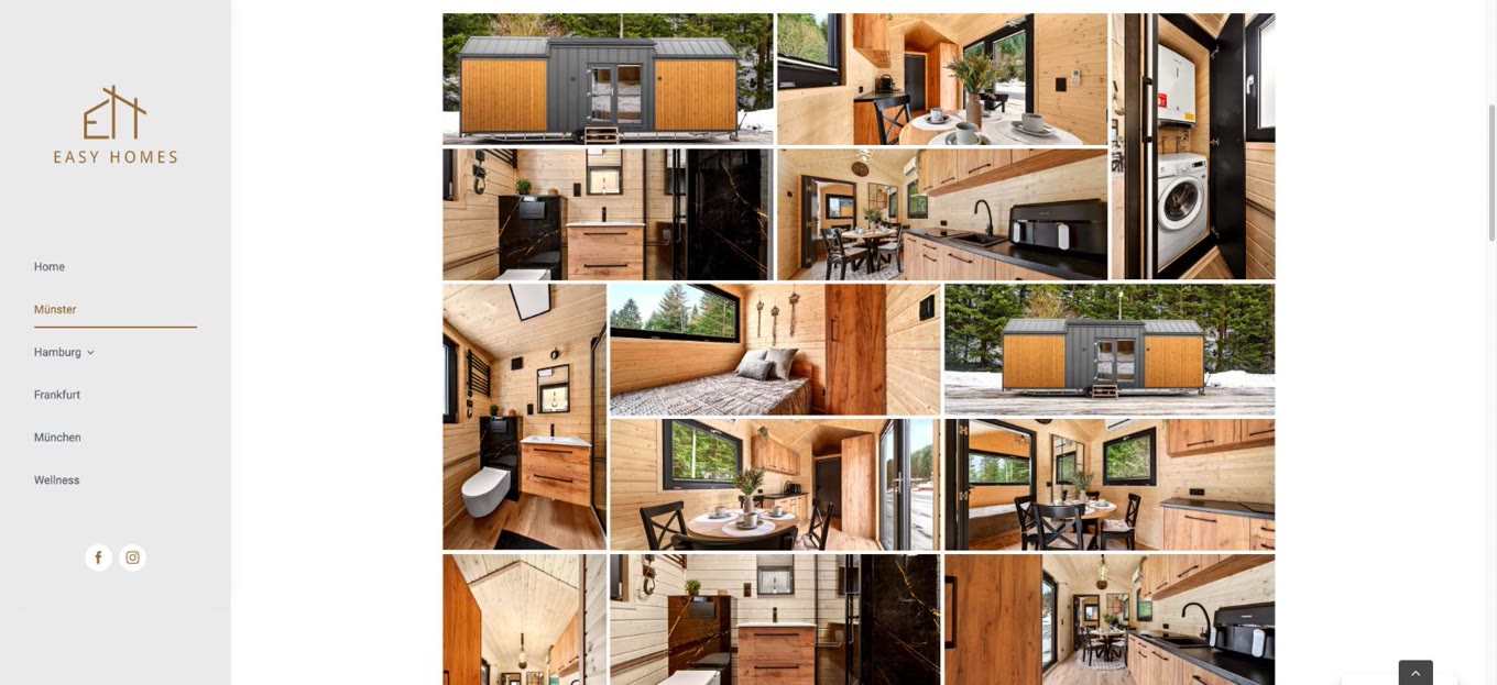 Easy Homes Modell Münster — Galerie im Website-Design von PLANB