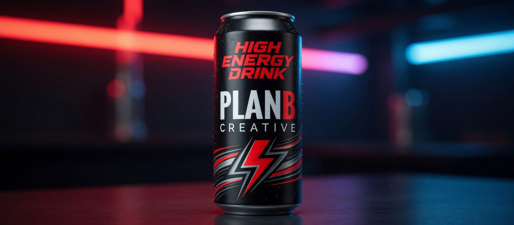 PLAN B Energy Drink — KI-Produktvisualisierung