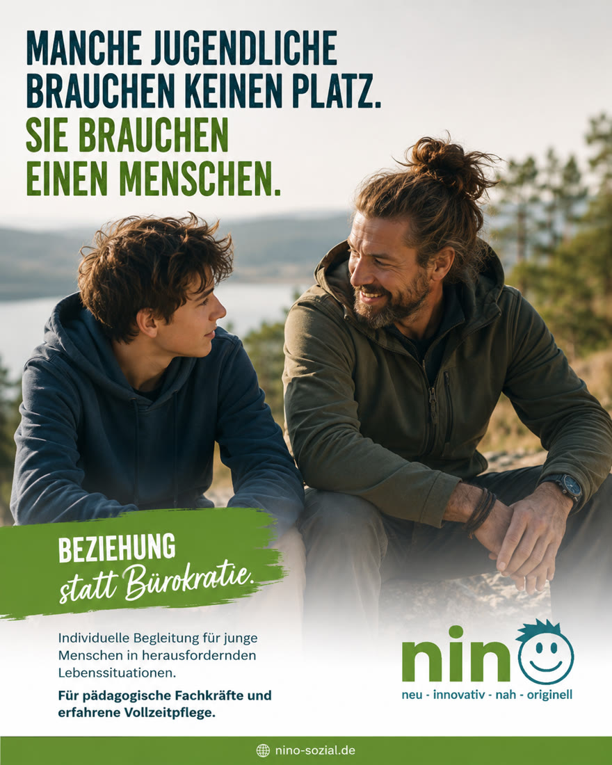 nino Social-Ad: Sie brauchen einen Menschen — Beziehung statt Bürokratie
